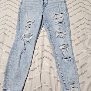 Light Blue Distressed Women's Jeans